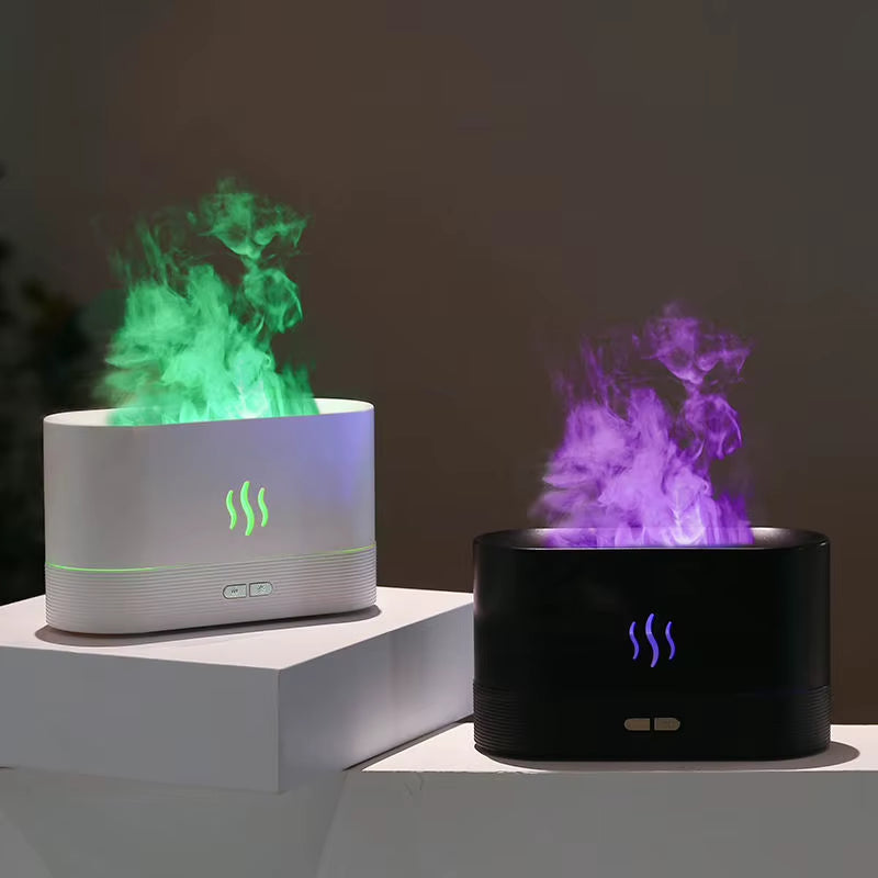 Essential Oil USB Ultrasonic Flame Humidifier Led Colorful Fire Flame Aroma Oil Diffuser